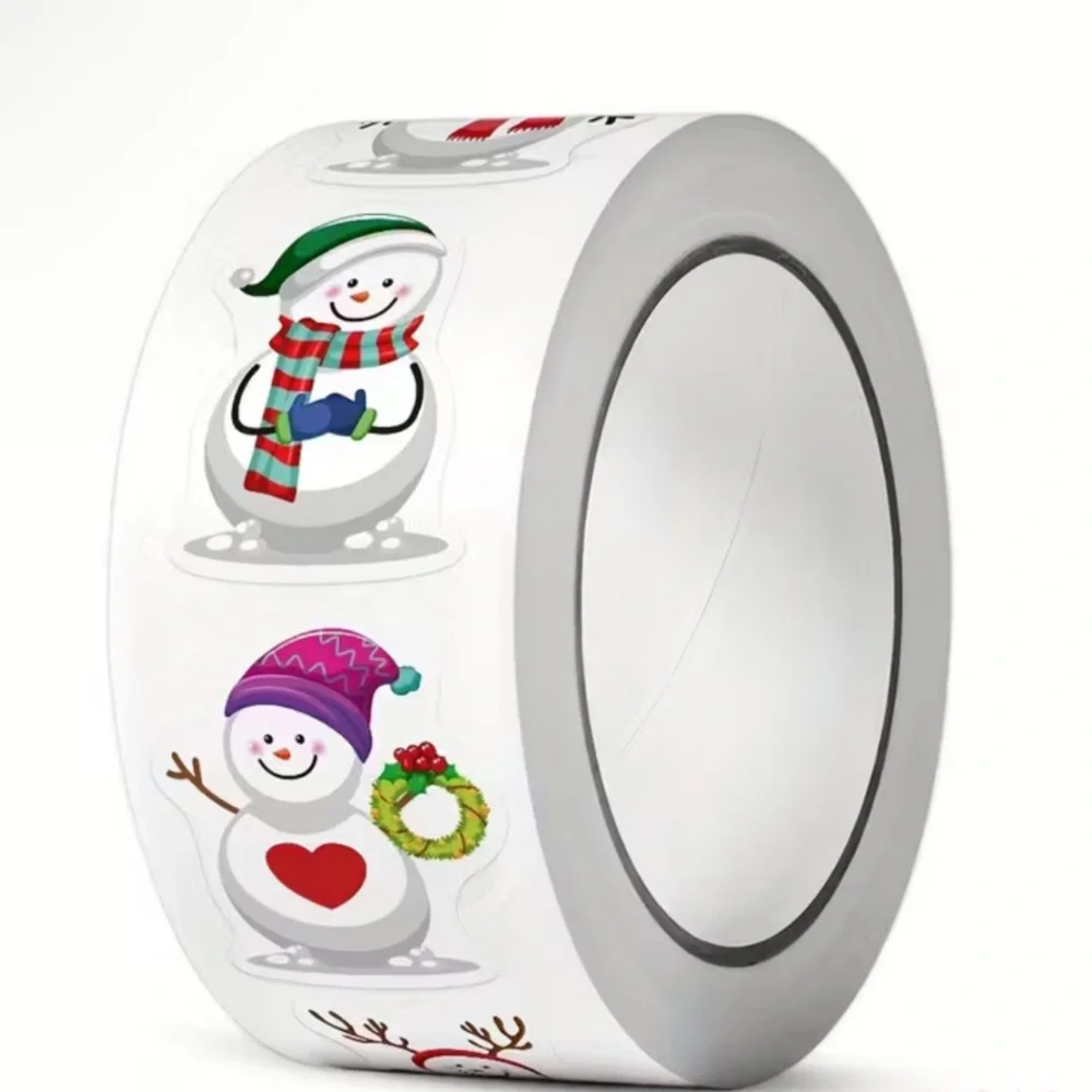 500 Snowman Stickers 1”